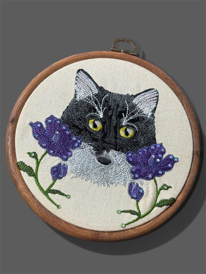 Embroidered Bloom Wall Hoop (12 flower options)