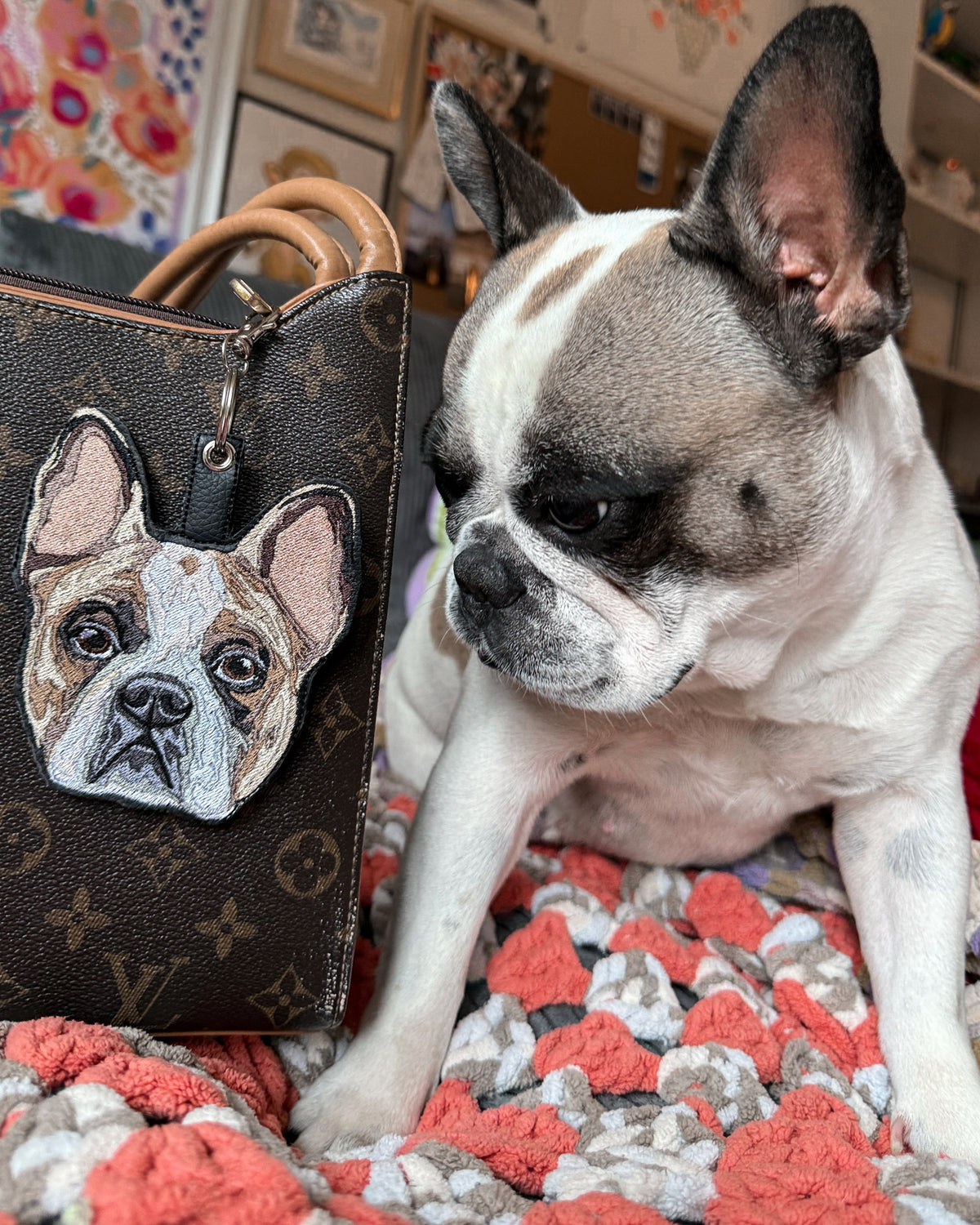 Embroidered Bag Charm