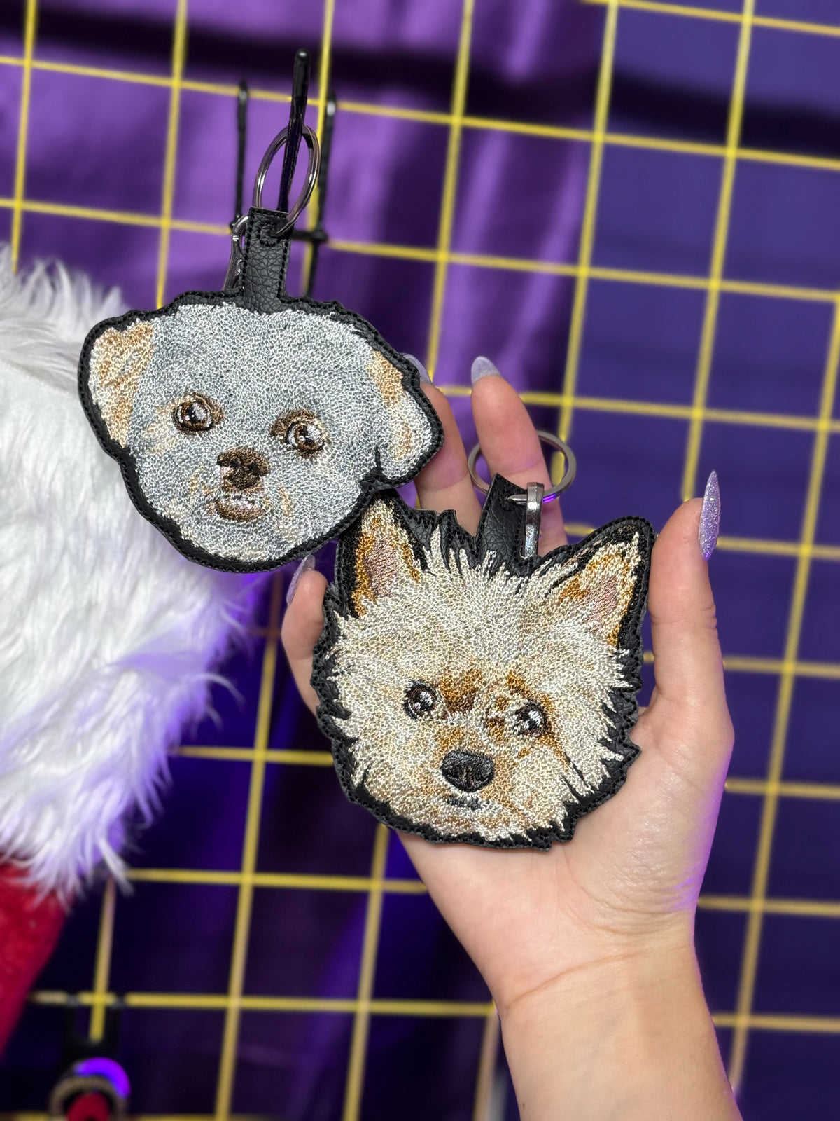 Embroidered Bag Charm