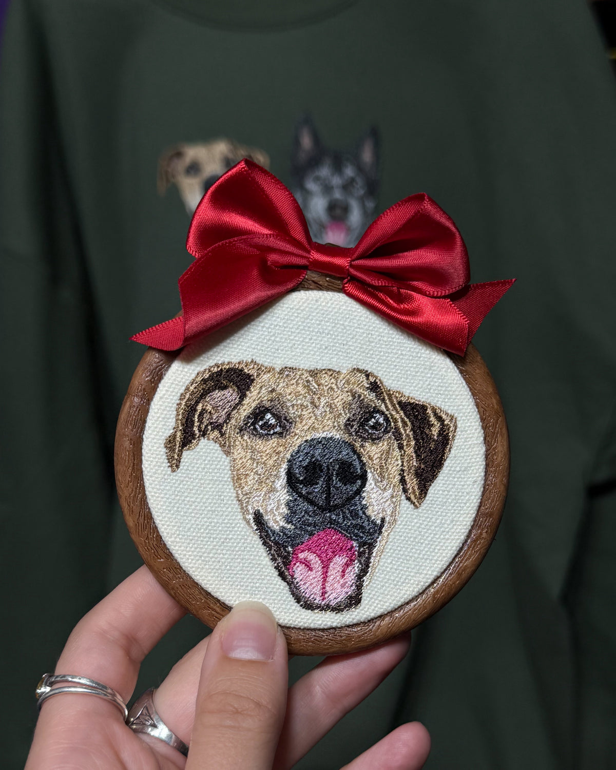 Embroidered Tree Ornament