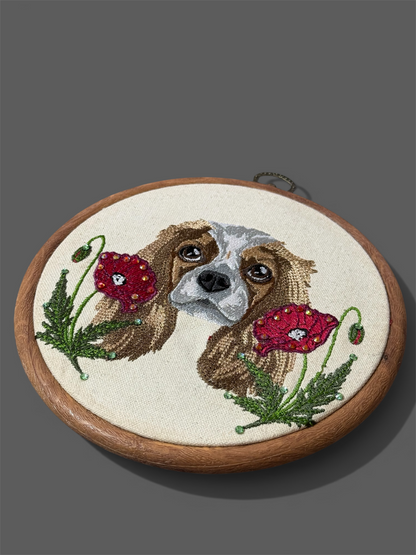 Embroidered Bloom Wall Hoop (12 flower options)