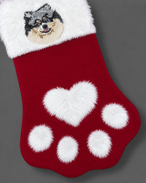 Embroidered Paw Shaped Stocking