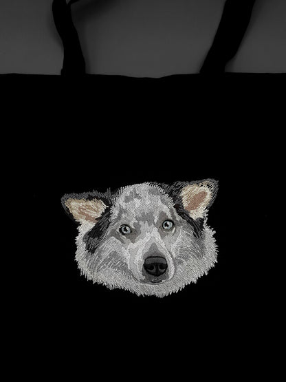 Embroidered Cotton Tote Bag