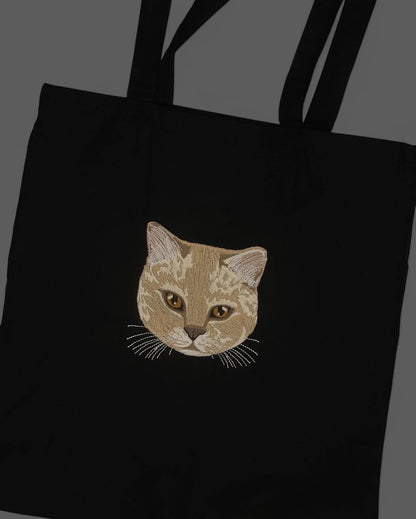 Embroidered Cotton Tote Bag