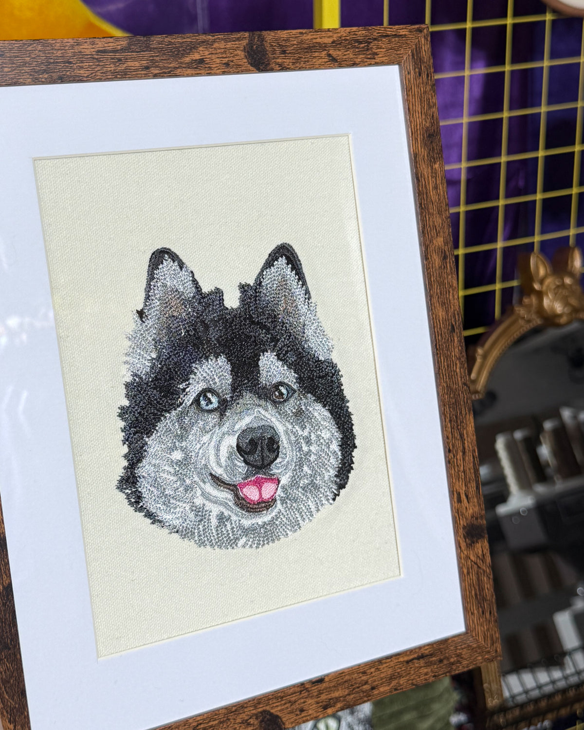 Embroidered Framed Photo