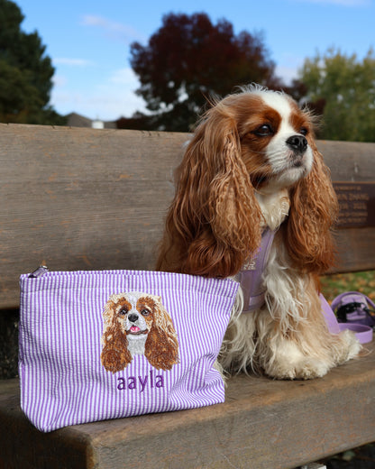Embroidered Pet & Parents Pouch Set