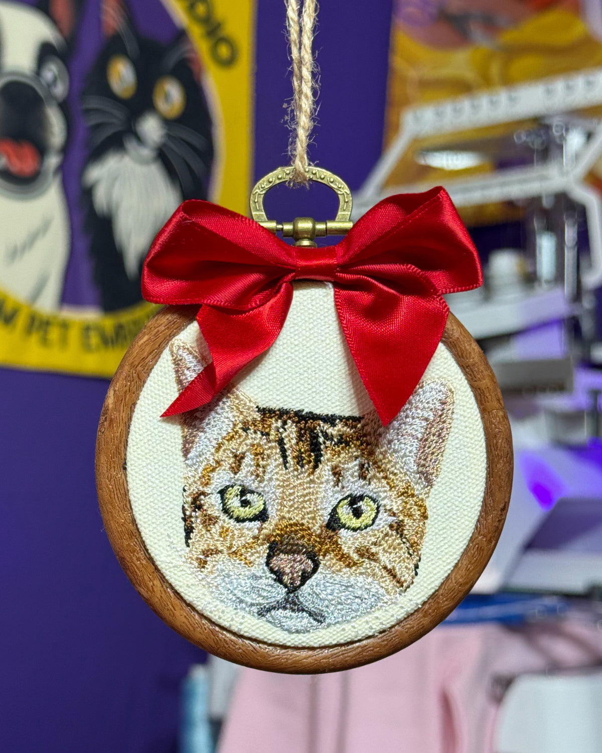 Embroidered Tree Ornament