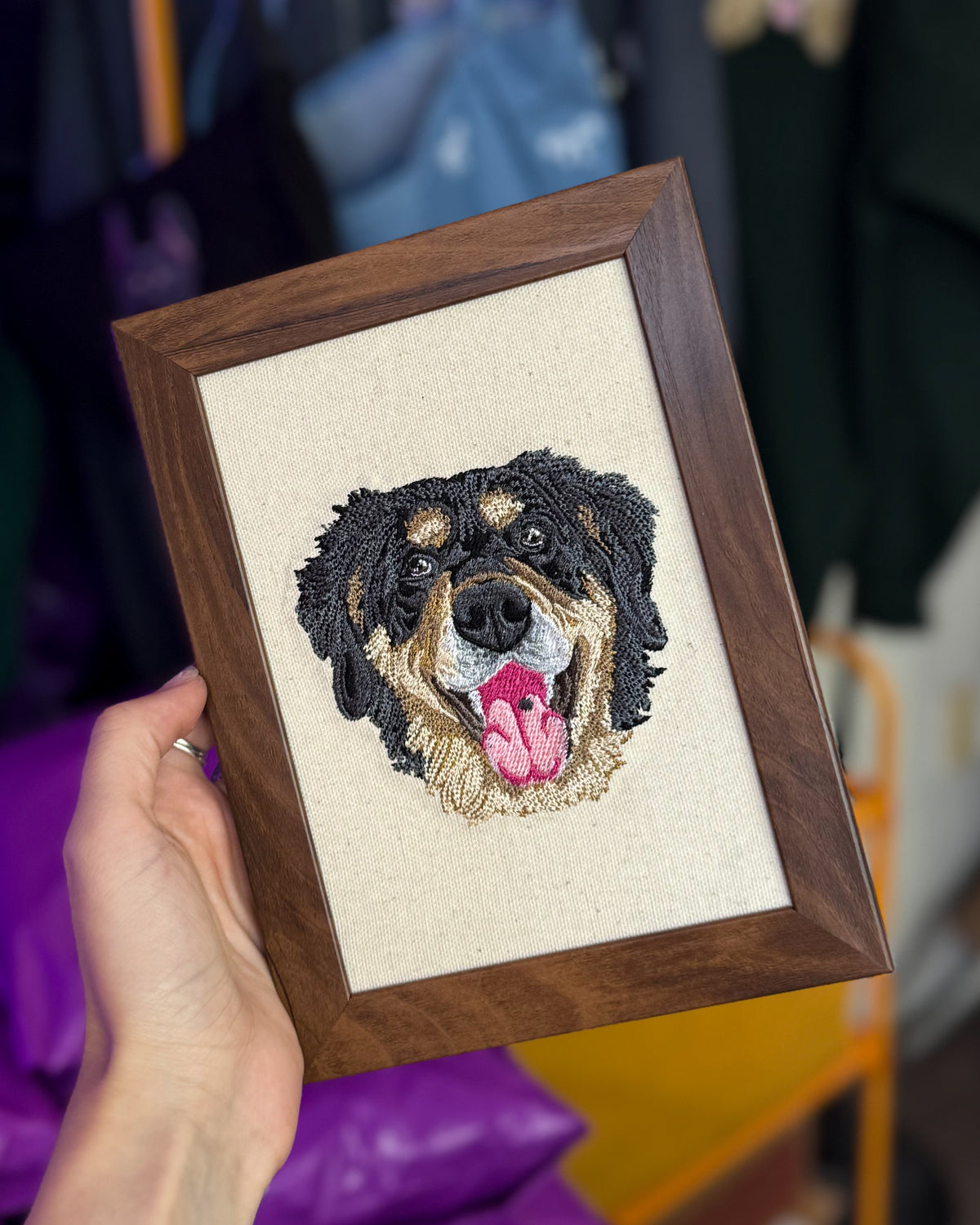 Embroidered Framed Photo