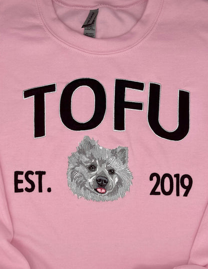 Embroidered Varsity Style Crewneck