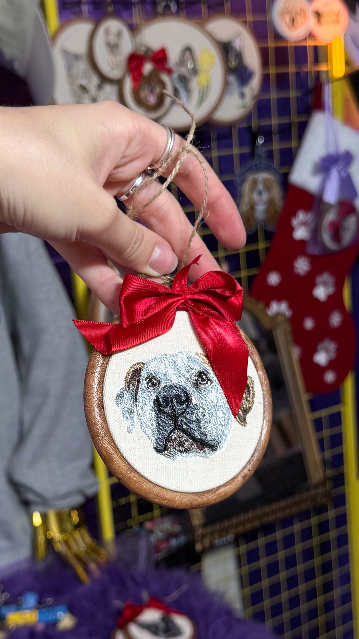 Embroidered Tree Ornament