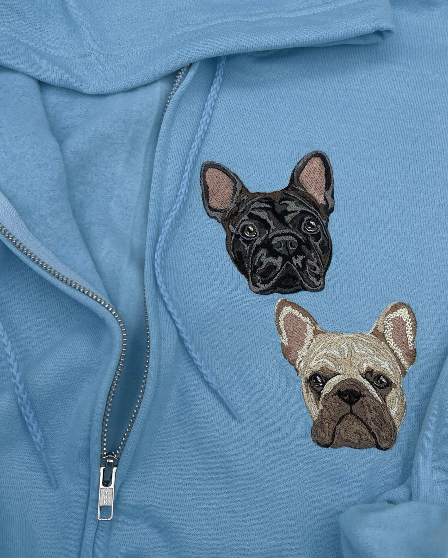 Embroidered Zip-Up Hoodie