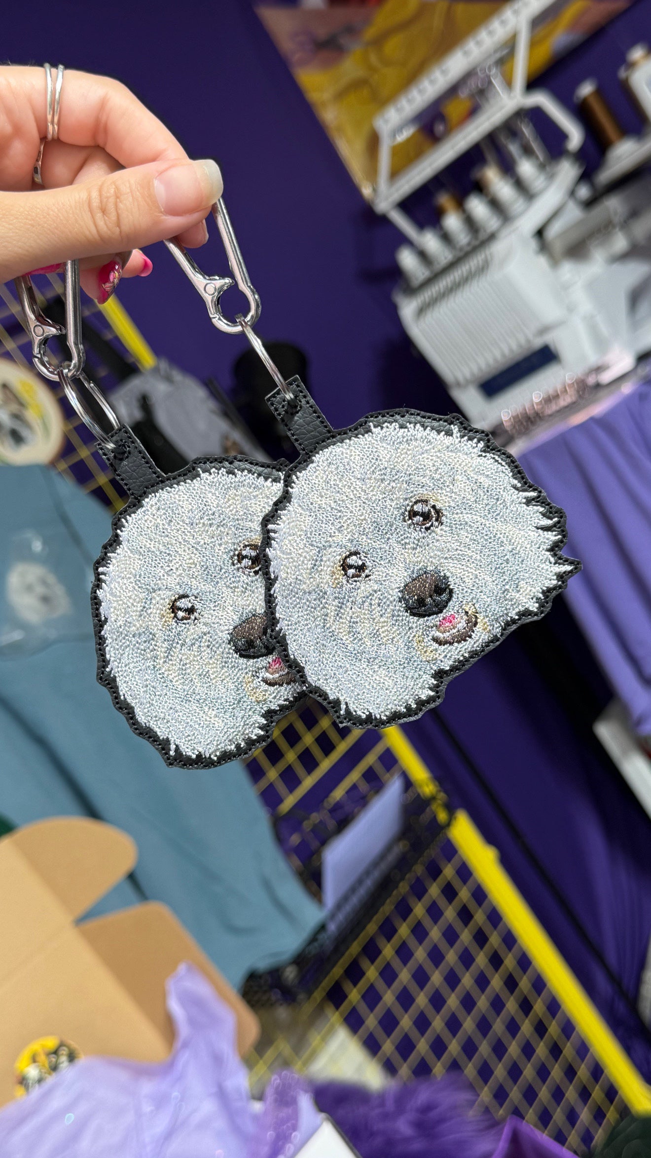 Embroidered Bag Charm