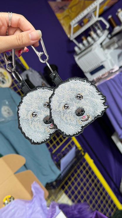 Embroidered Bag Charm