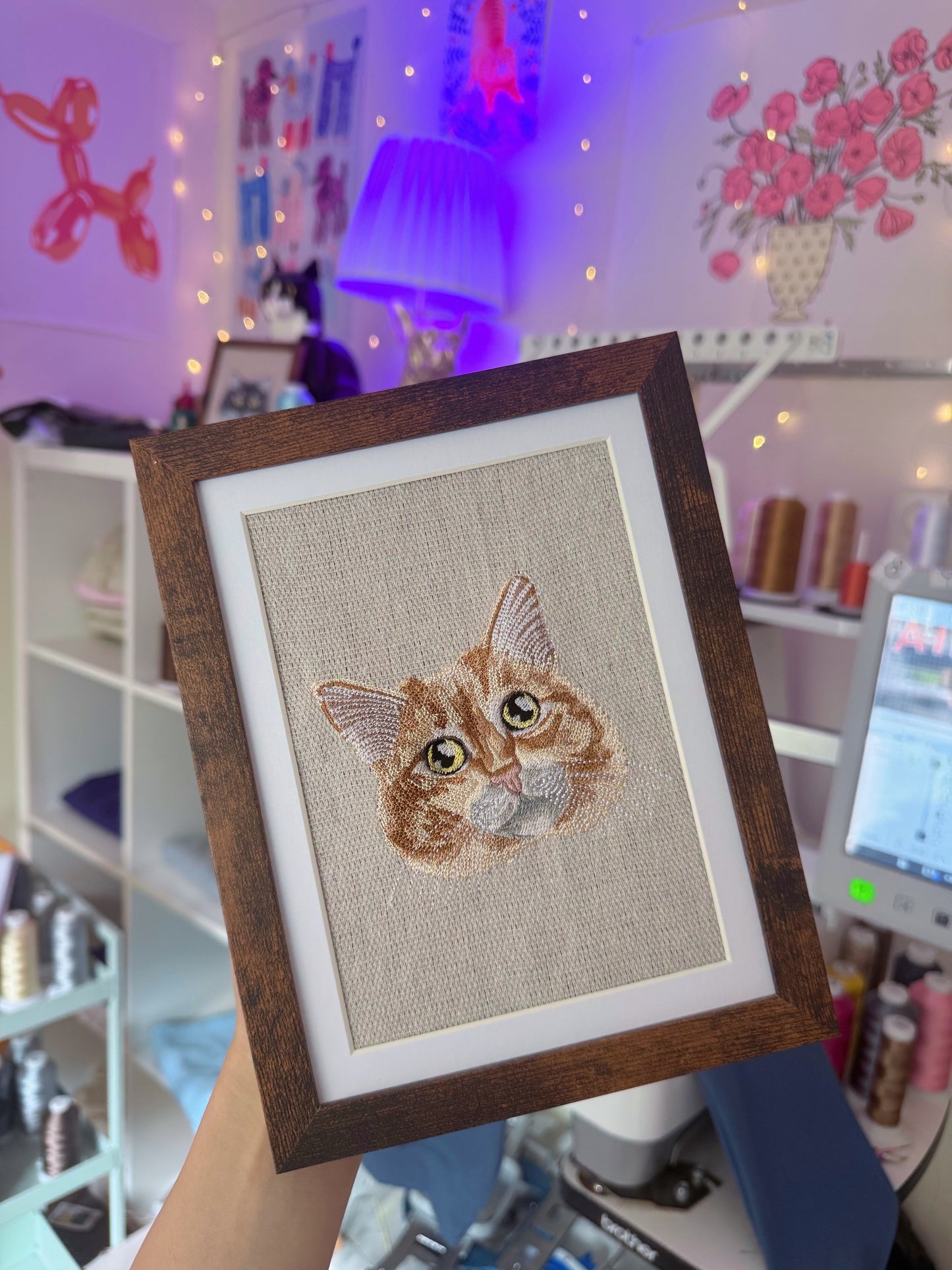 Embroidered Framed Photo (15% off)