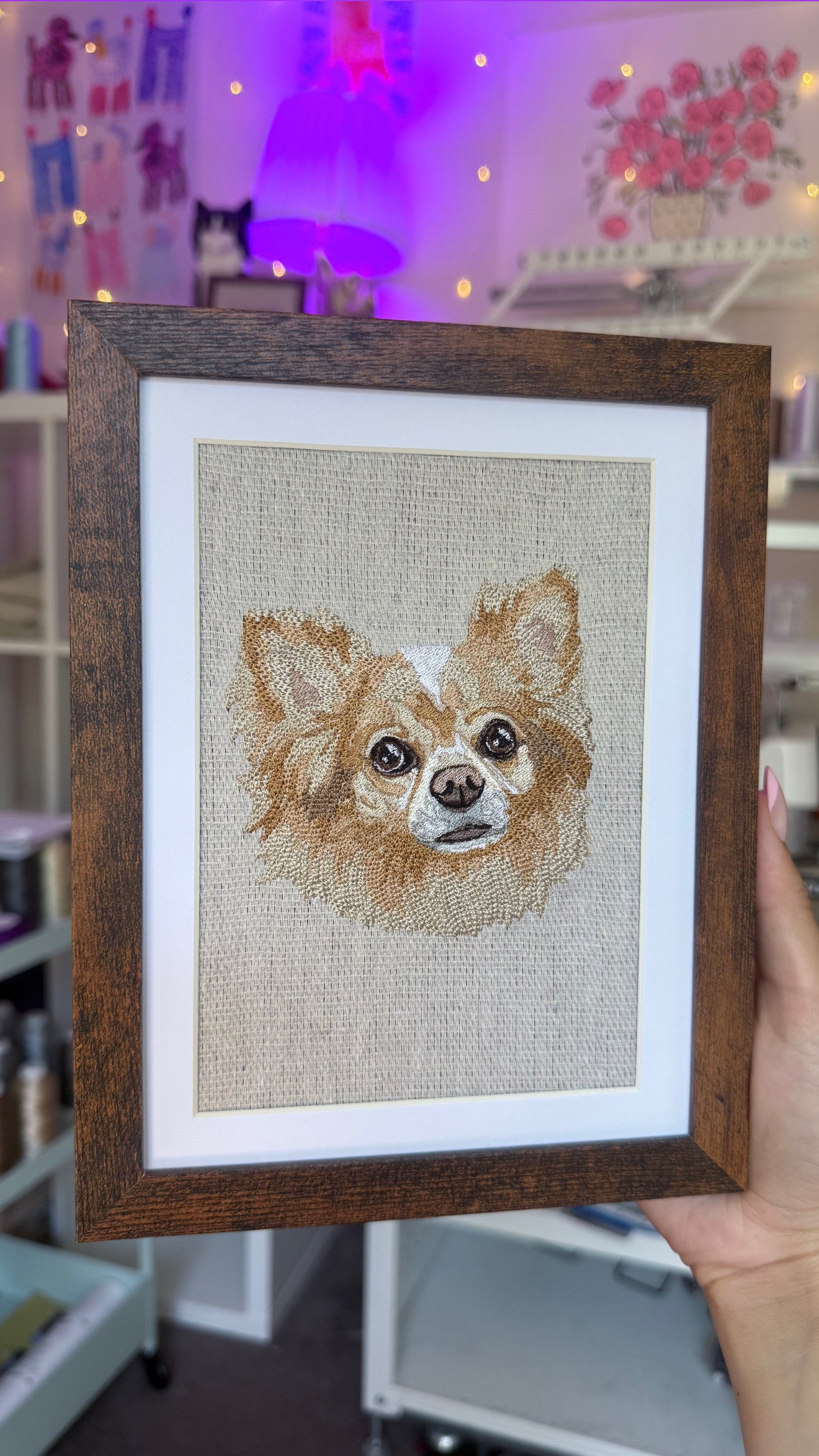 Embroidered Framed Photo (15% off)
