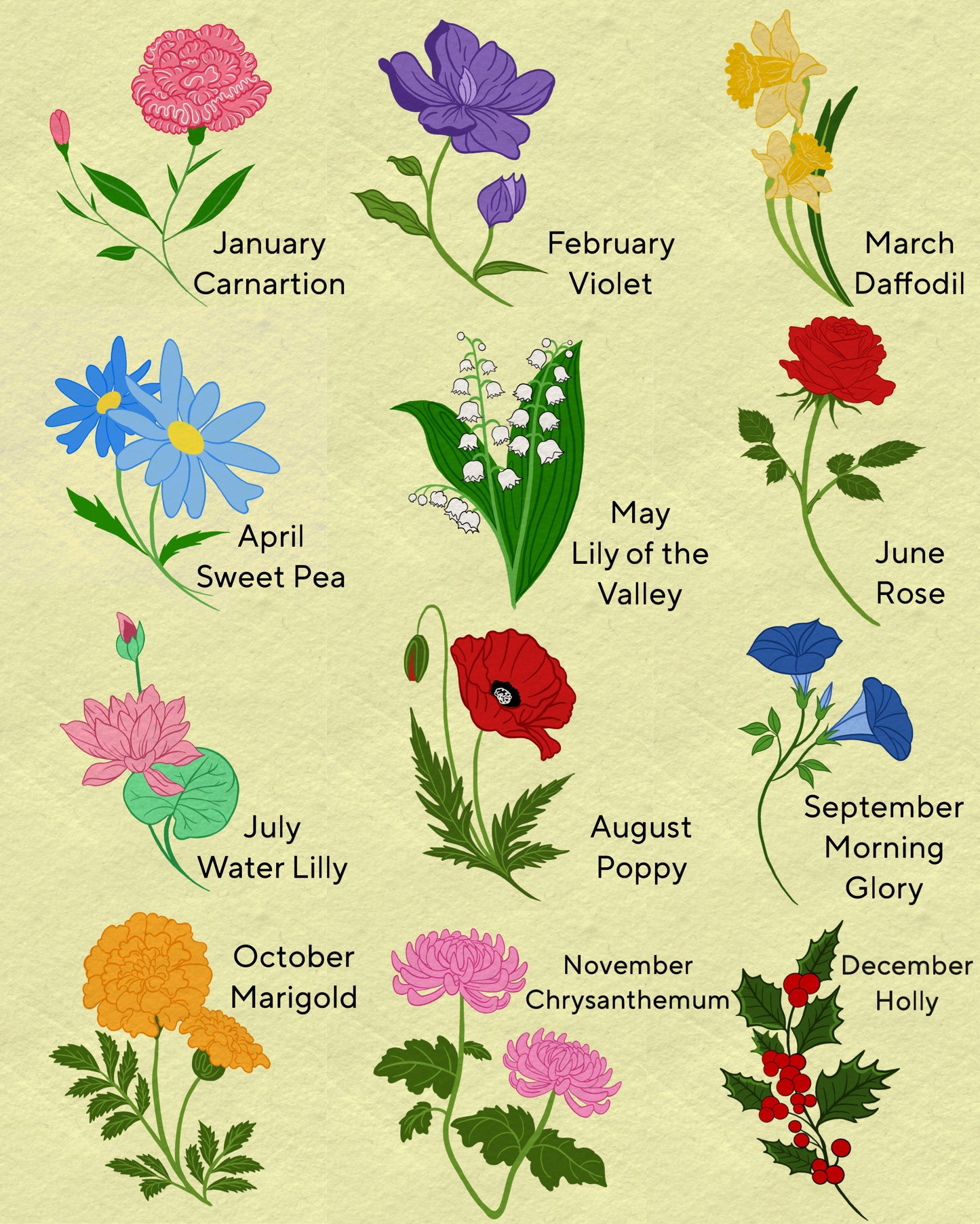 Embroidered Bloom Wall Hoop (12 flower options)