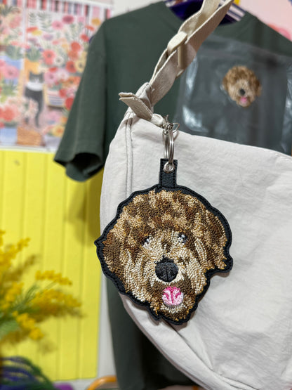 Embroidered Bag Charm