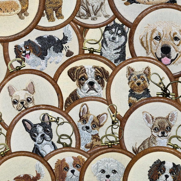 Dog Breed Wooden Key Charm