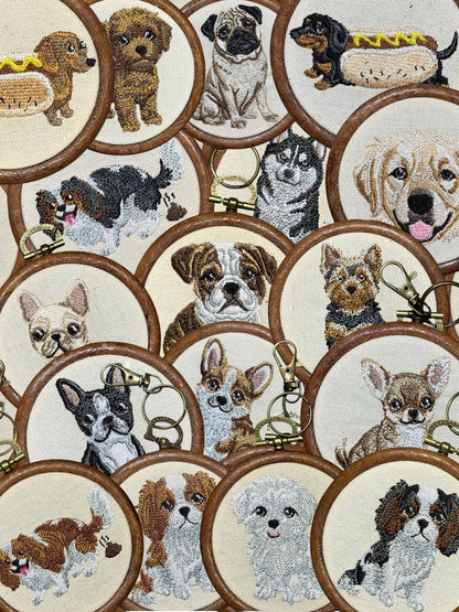 Dog Breed Wooden Key Charm