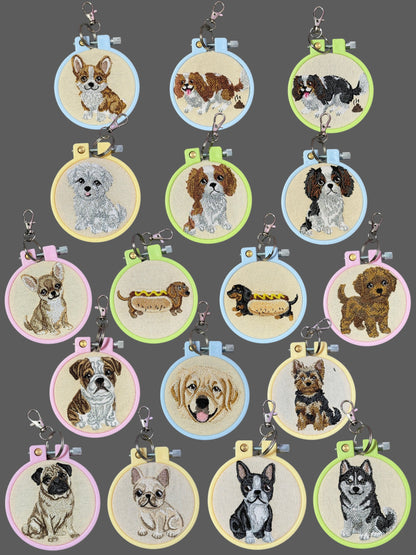 Dog Breed Pastel Key Charm