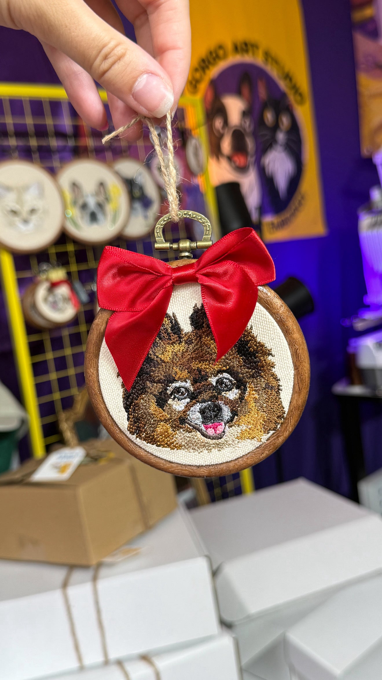 Embroidered Tree Ornament