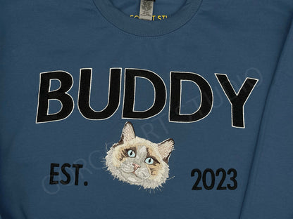 Embroidered Varsity Style Crewneck