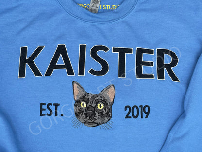 Embroidered Varsity Style Crewneck