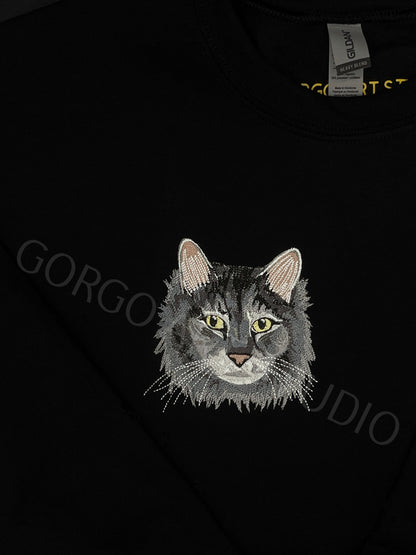 Embroidered Varsity Style Crewneck