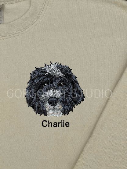 Embroidered Varsity Style Crewneck