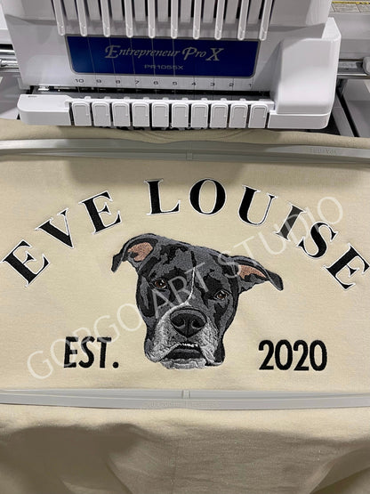 Embroidered Varsity Style Crewneck