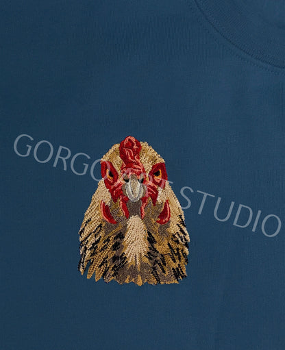 Embroidered Varsity Style Crewneck