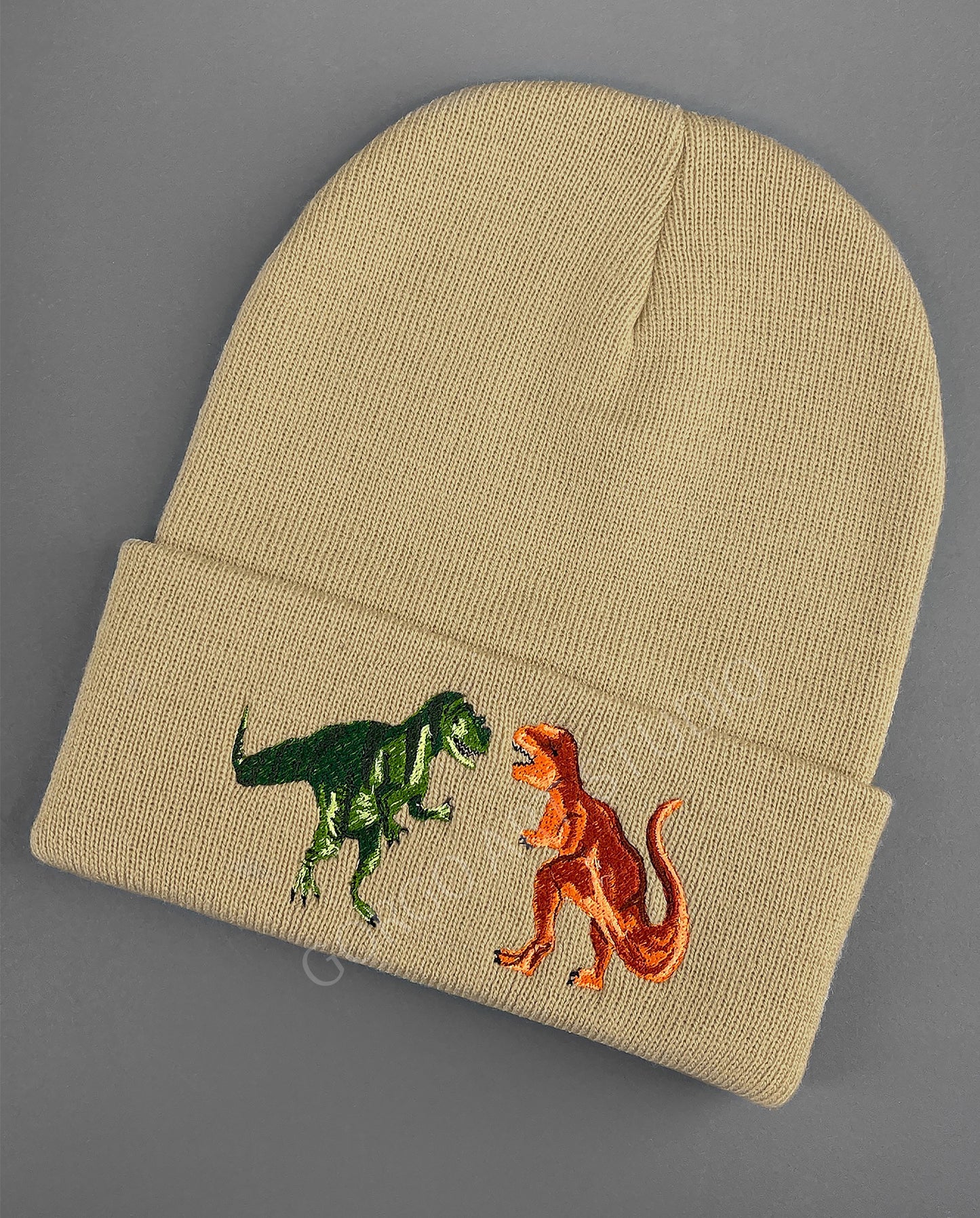 Dino embroidered beanie
