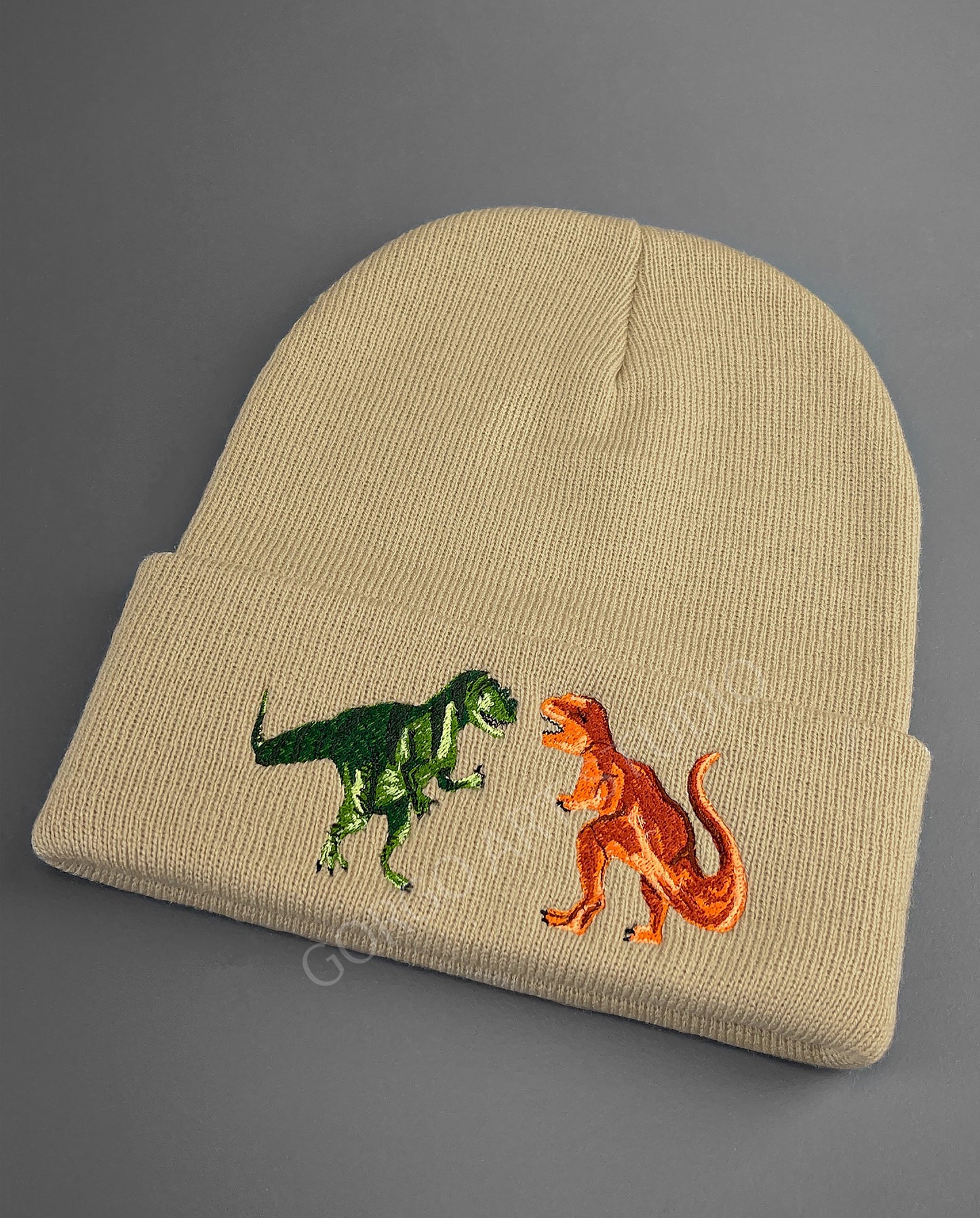 Dino embroidered beanie